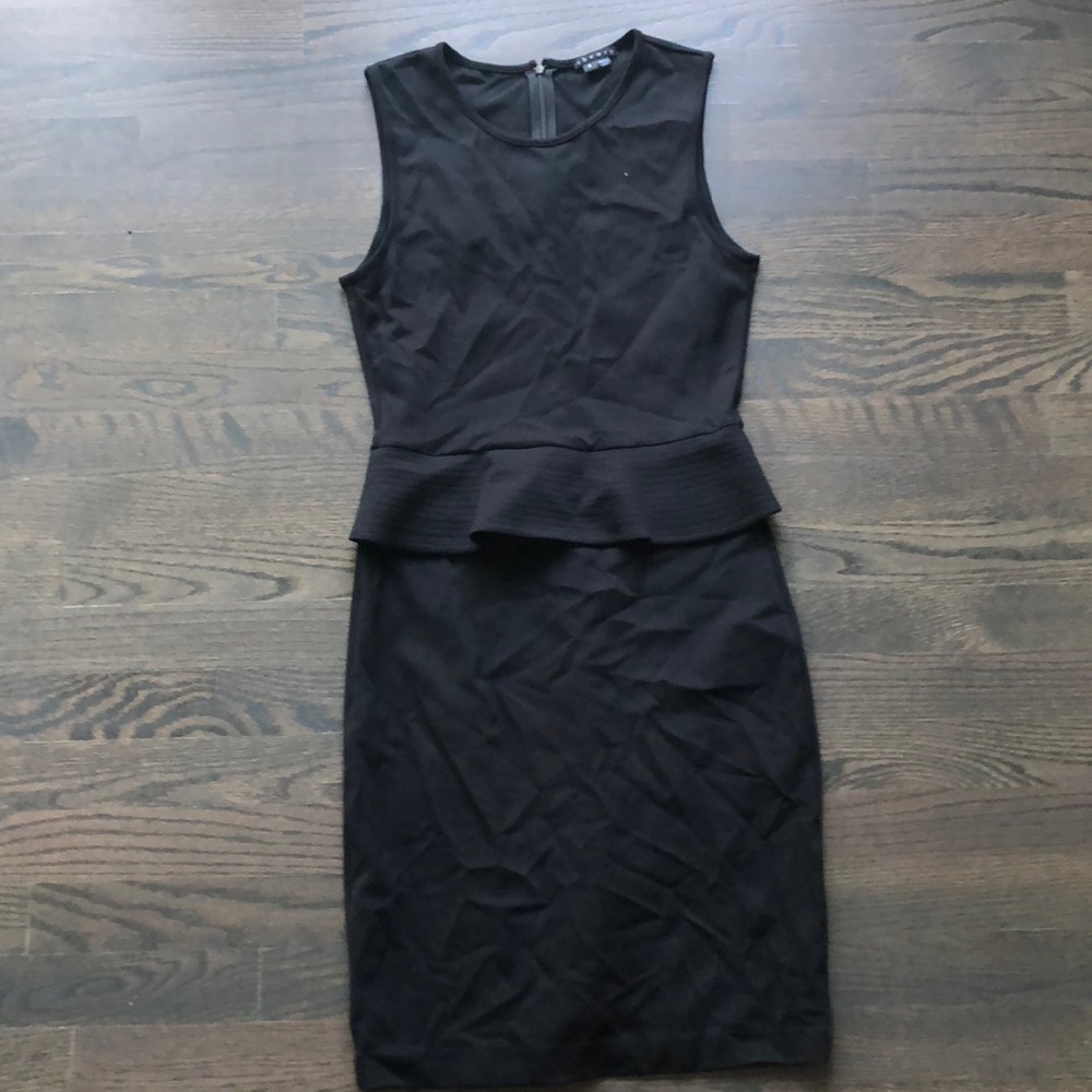 Chic black Theory peplum dress